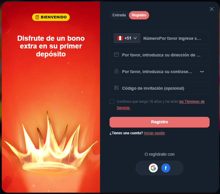 Registration at Bbrbet casino